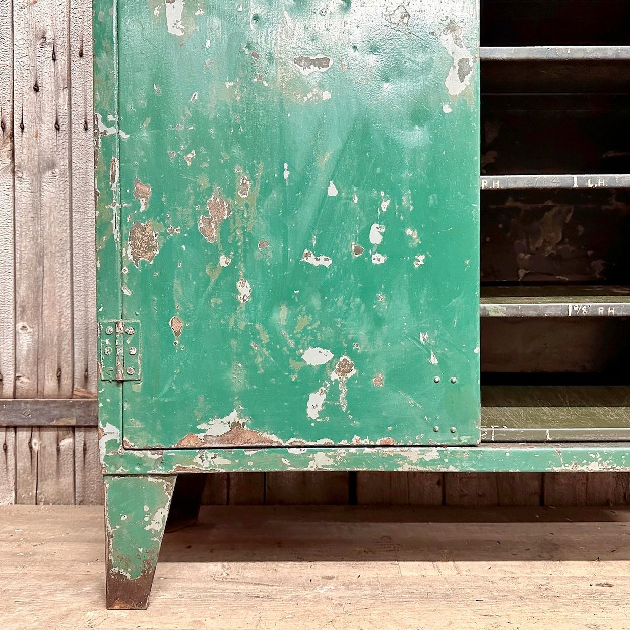 Green Metal Engineers Cupboard