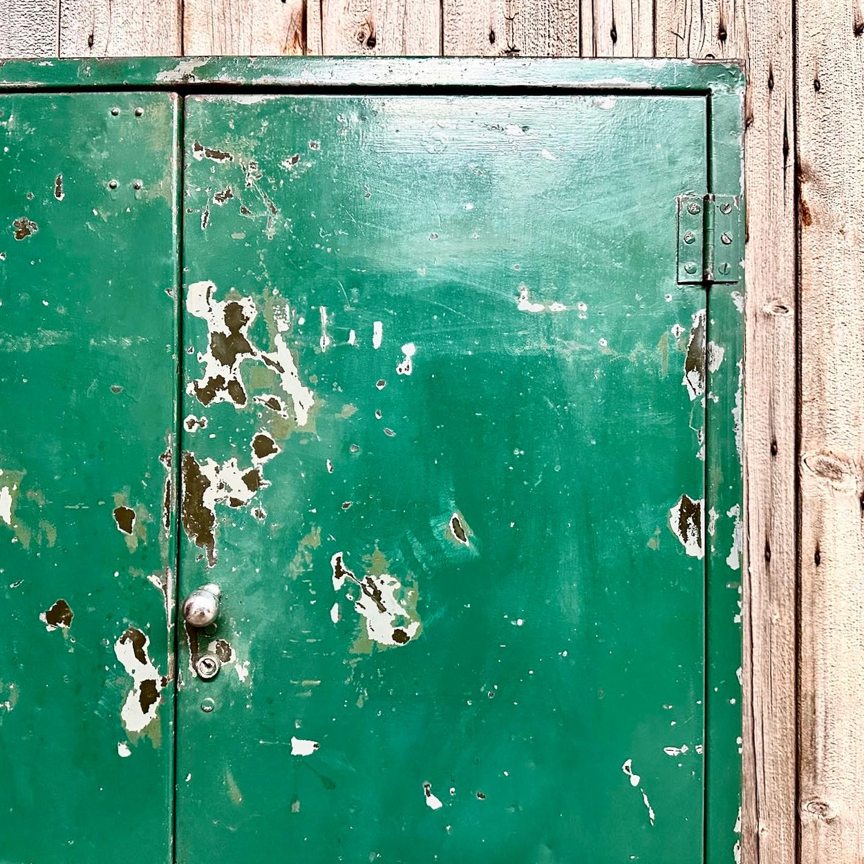 Green Metal Engineers Cupboard