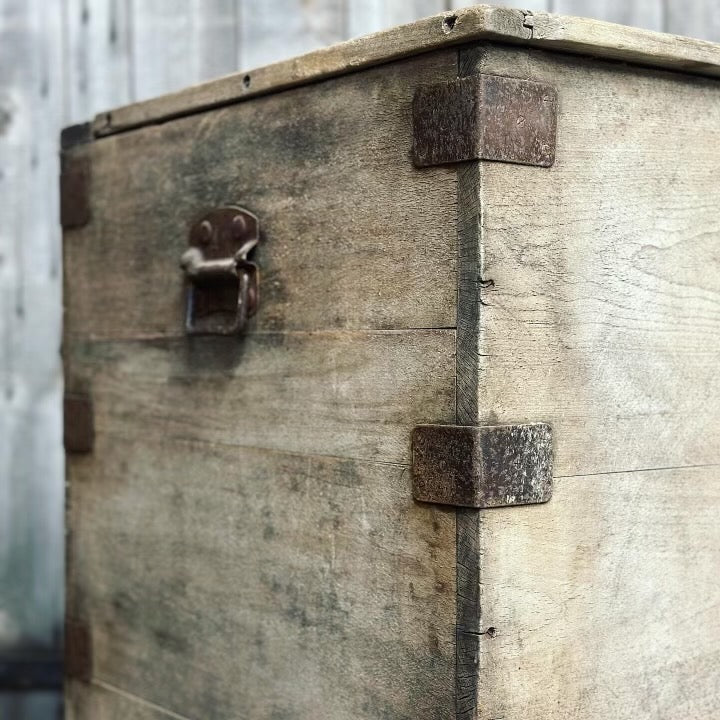 Large Vintage Wooden Grain Chest