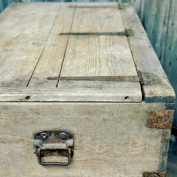 Large Vintage Wooden Grain Chest
