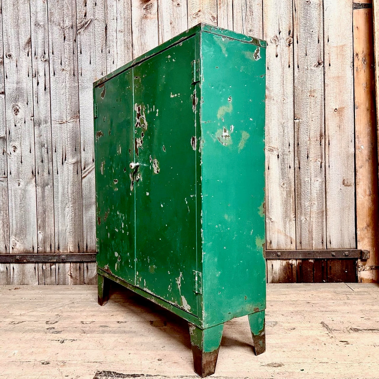 Green Metal Engineers Cupboard