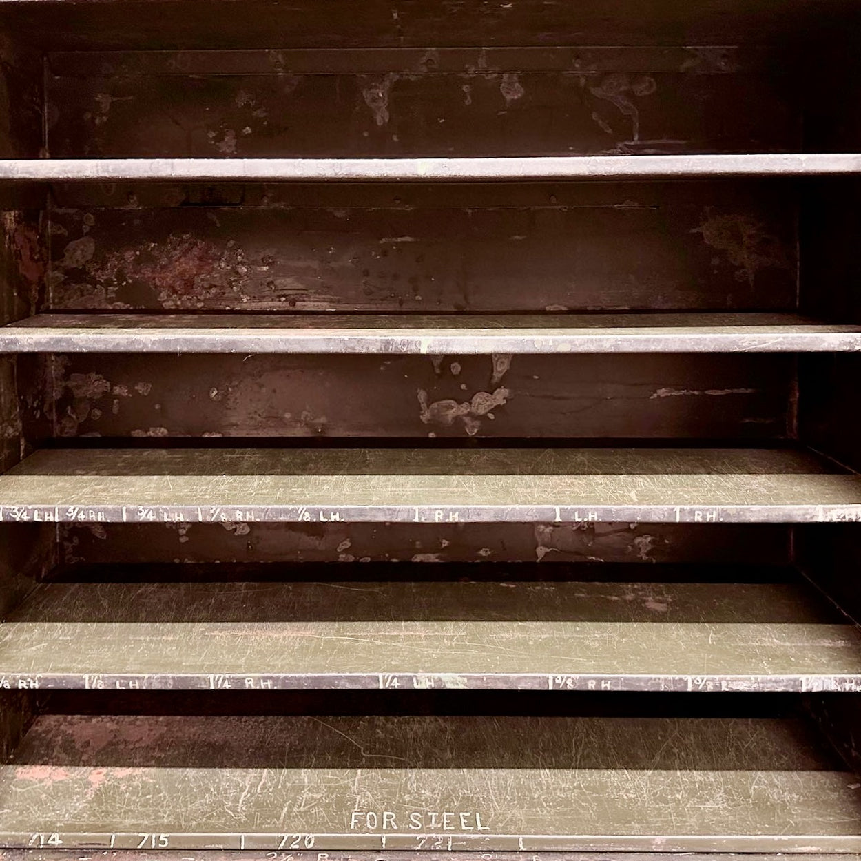 Green Metal Engineers Cupboard