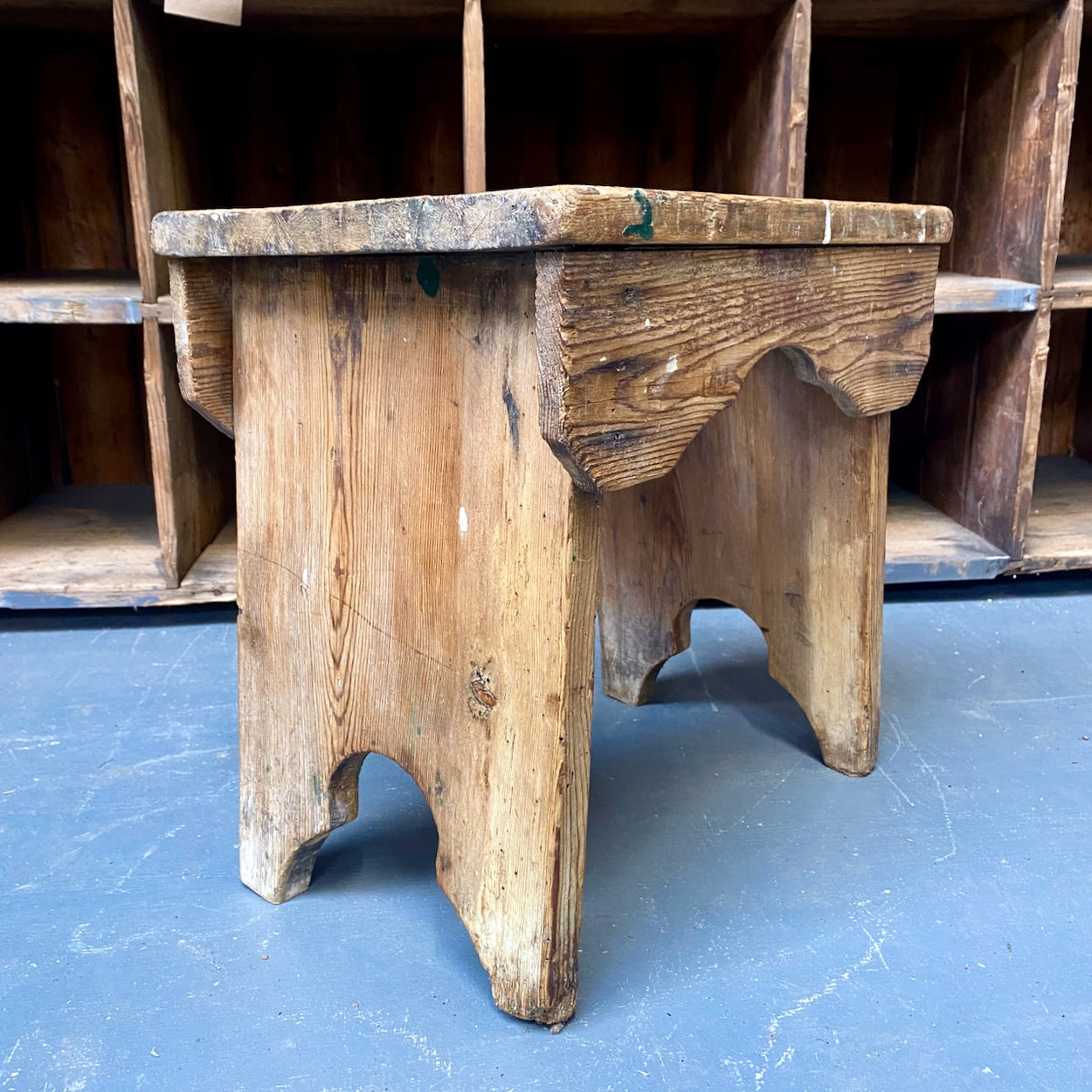 Rustic Scratch Built Vintage Stool