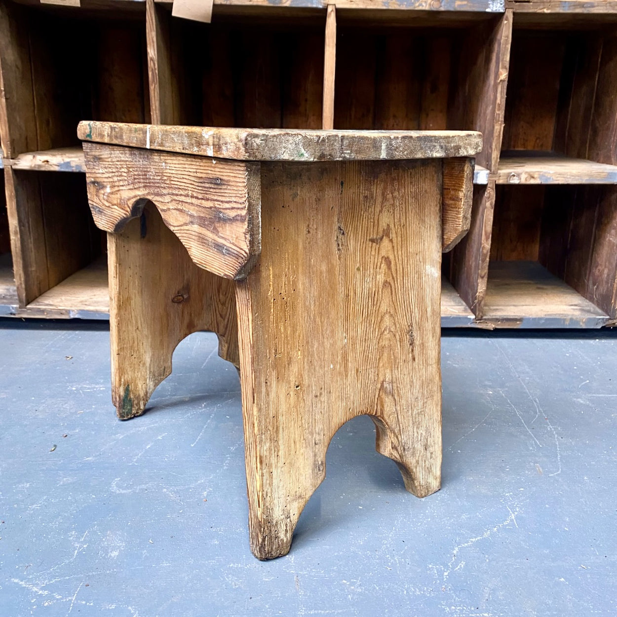 Rustic Scratch Built Vintage Stool