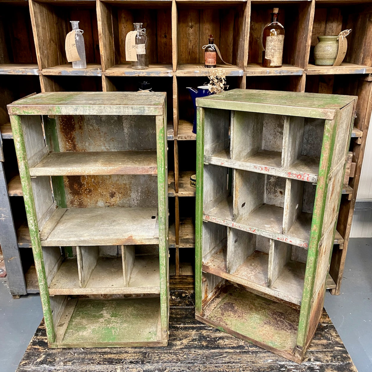 Pair Of Metal Pigeon Holes