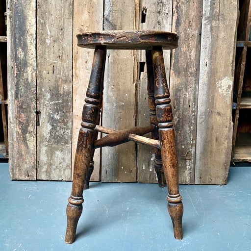 Victorian Elm Topped Stool