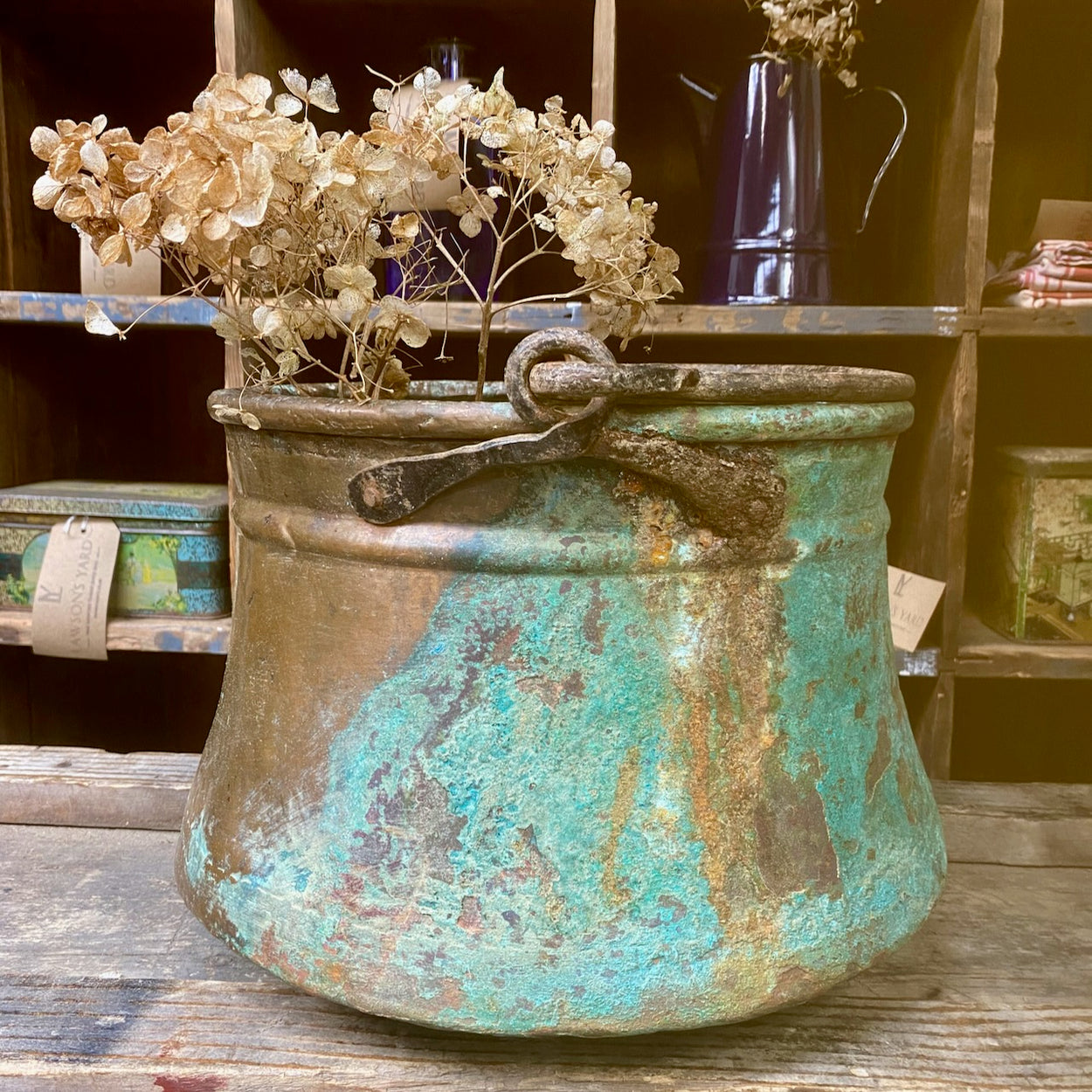 Antique Copper Pail Bucket