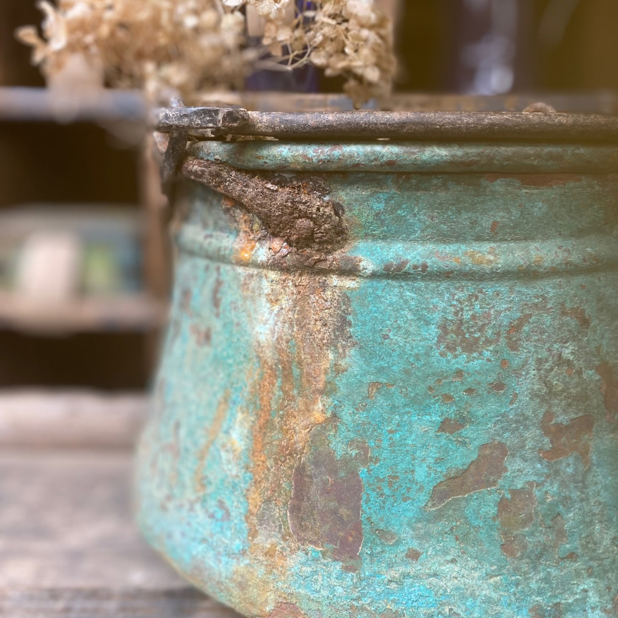 Antique Copper Pail Bucket