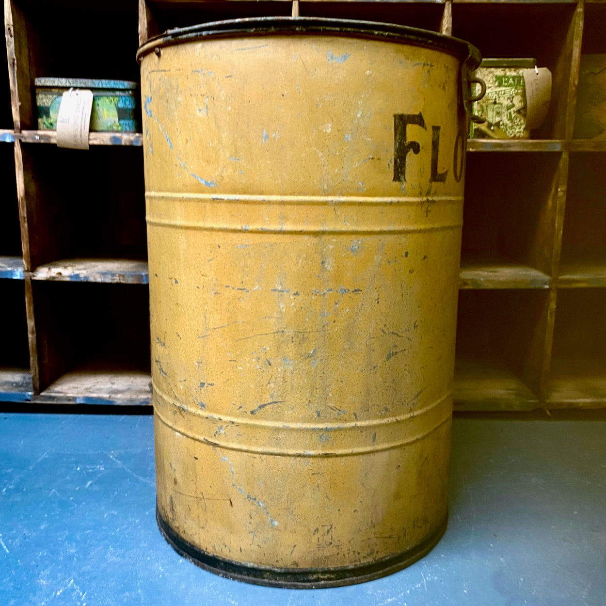 Vintage Flour Bin With Original Lid