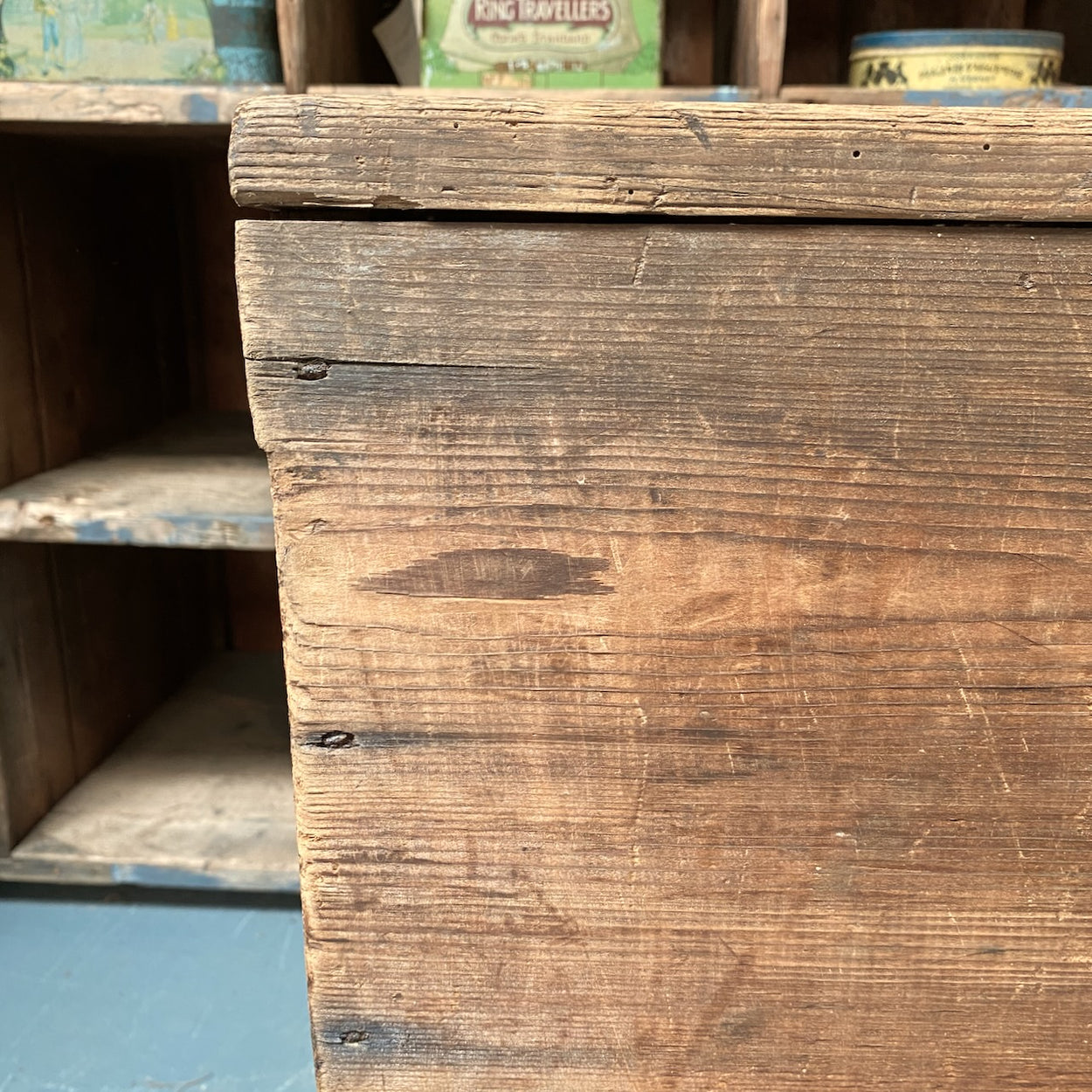 Antique Scratch Built Wooden Mill Step