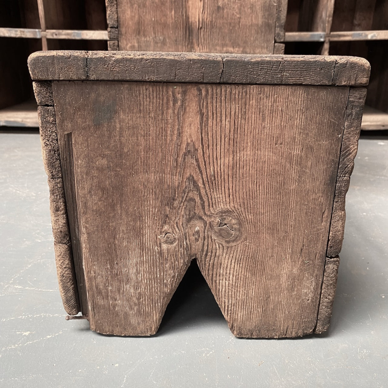 Antique Scratch Built Wooden Mill Step