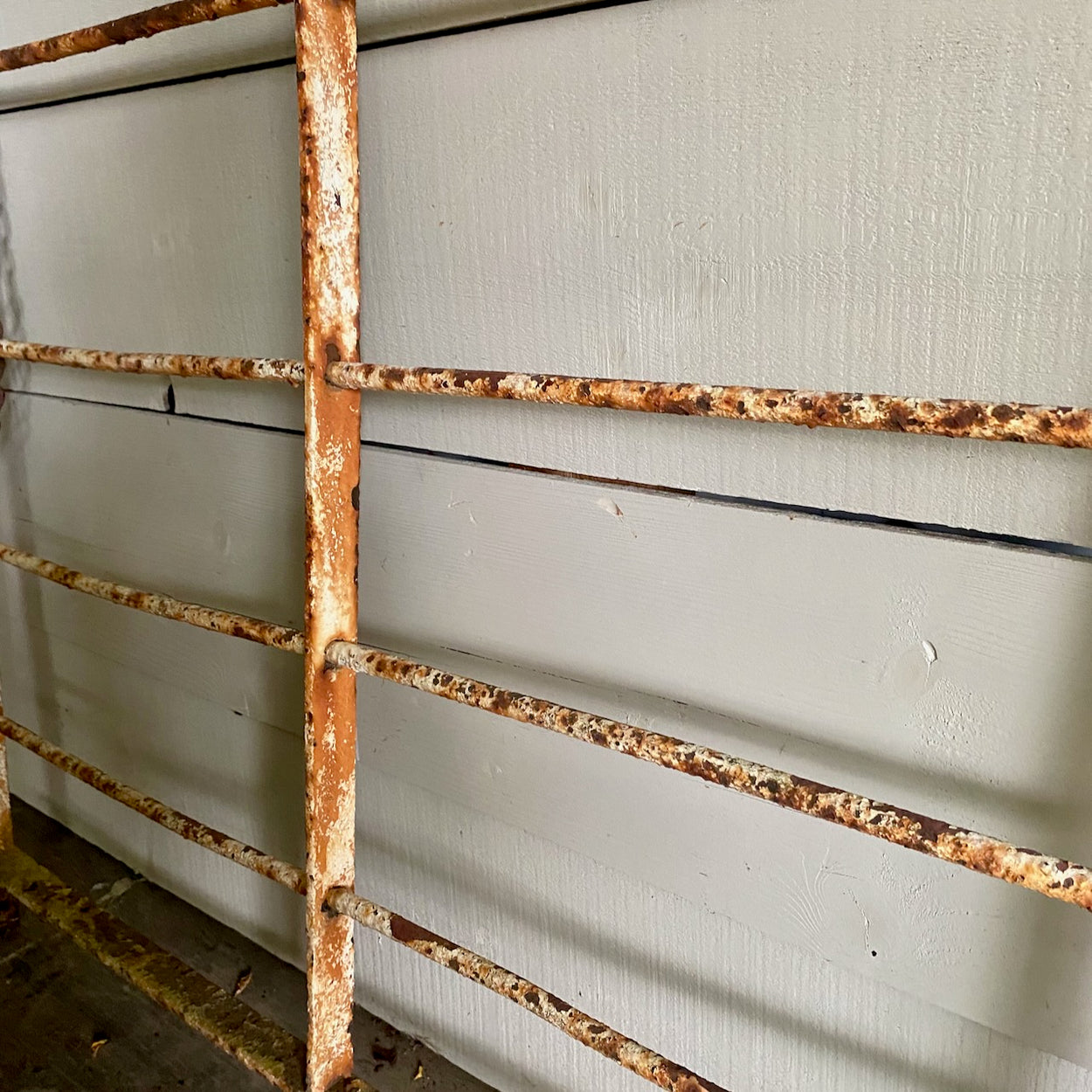 Antique Wrought Iron Estate Gate With Original Paint