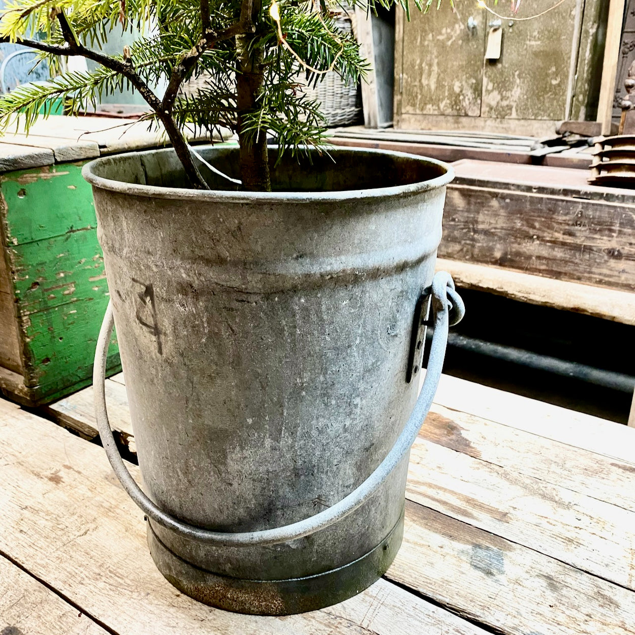 Tall Galvanised Container