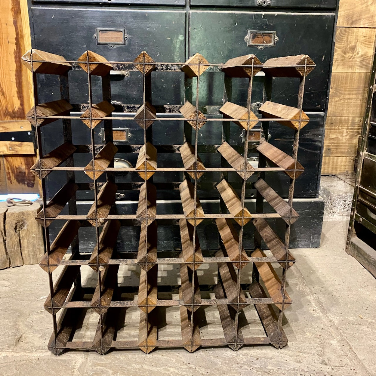 Vintage Rustic Wine Rack 5 B