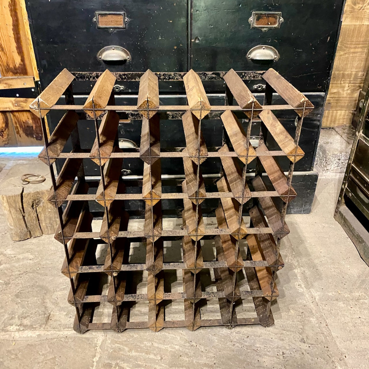 Vintage Rustic Wine Rack 5 B