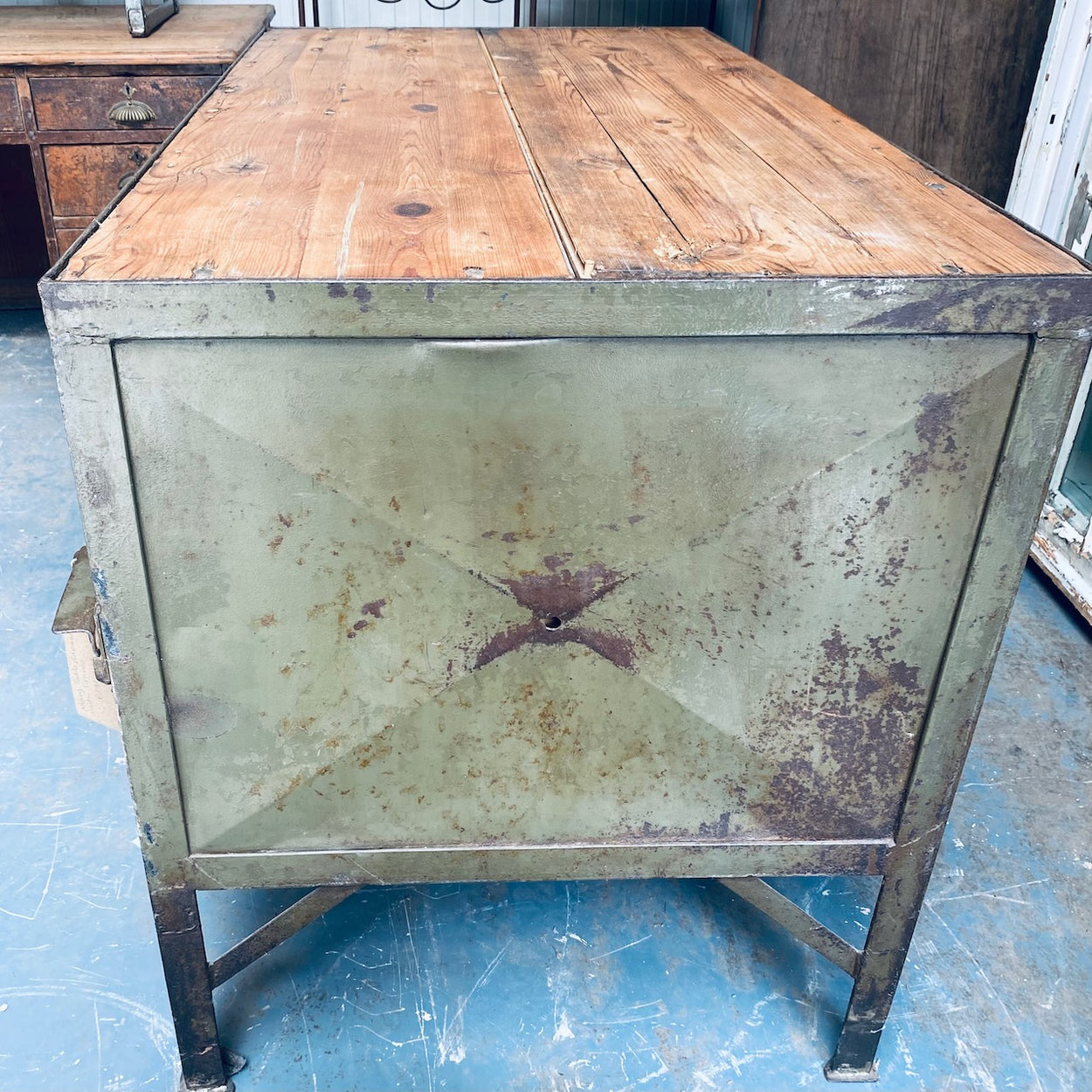Industrial Metal And Wood Unit