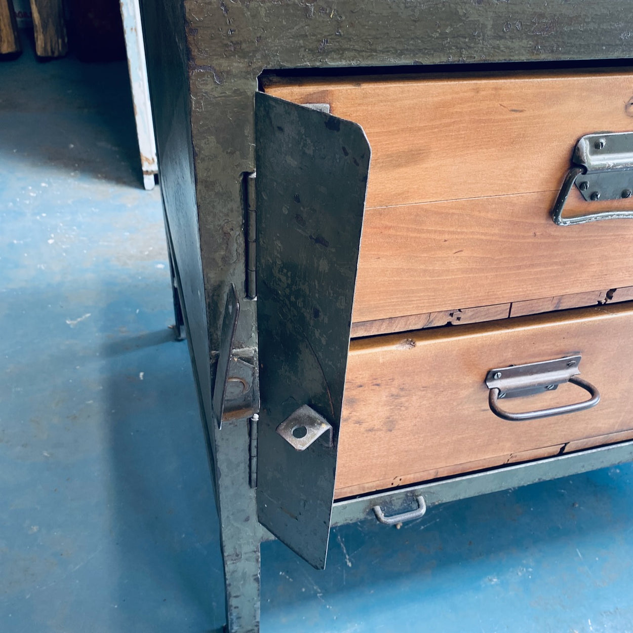 Industrial Metal And Wood Unit