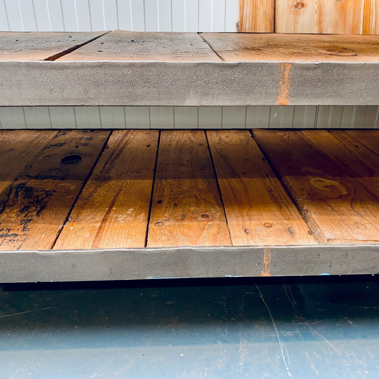Industrial Metal And Wood Shelving Unit