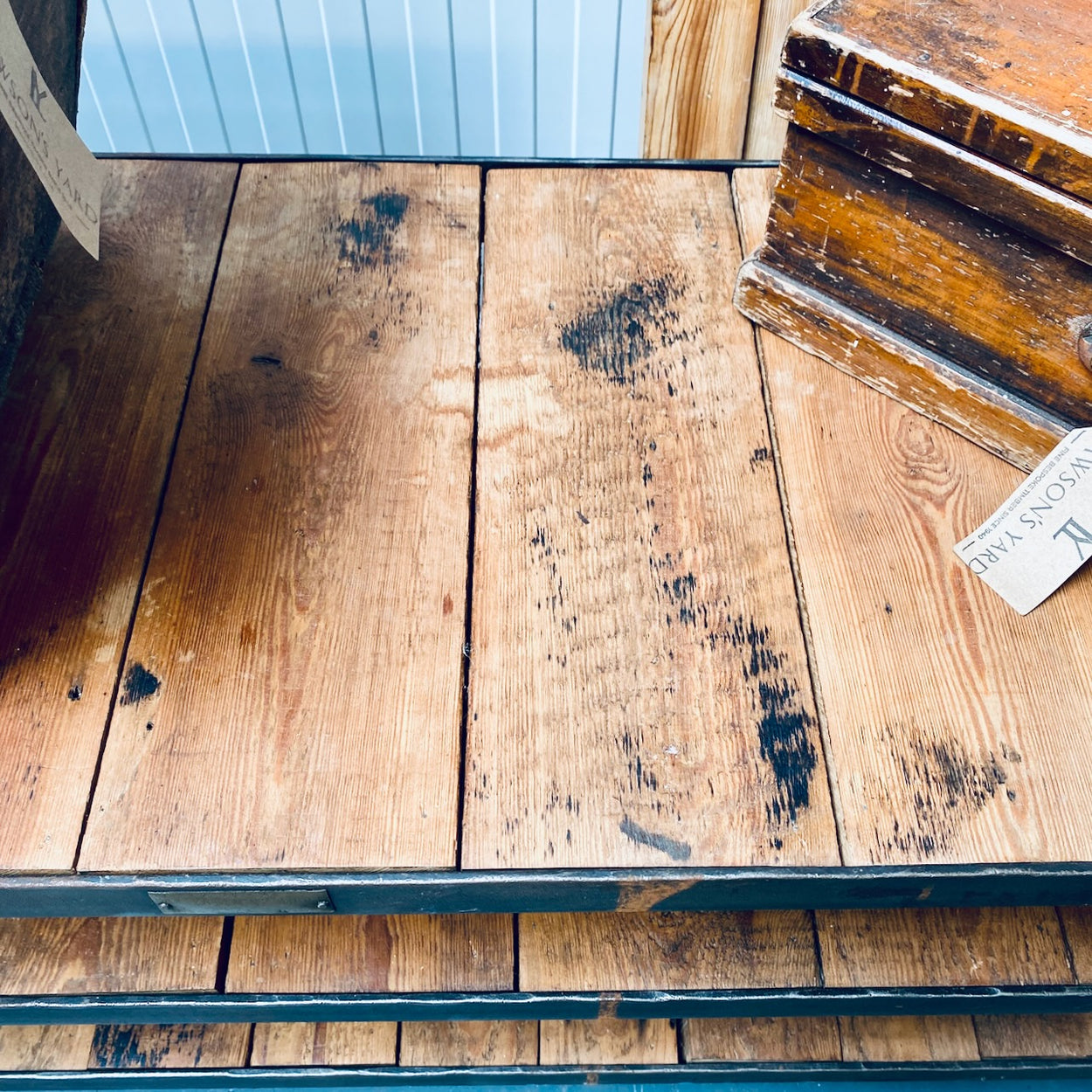 Industrial Metal And Wood Shelving Unit
