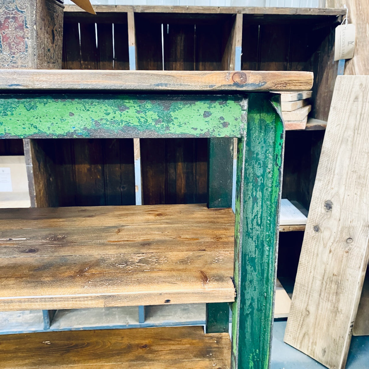 Green Industrial Shelving Unit