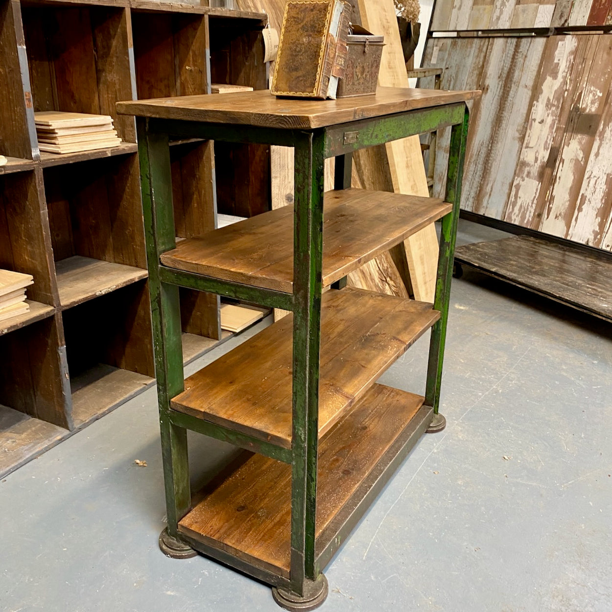 Green Industrial Shelving Unit