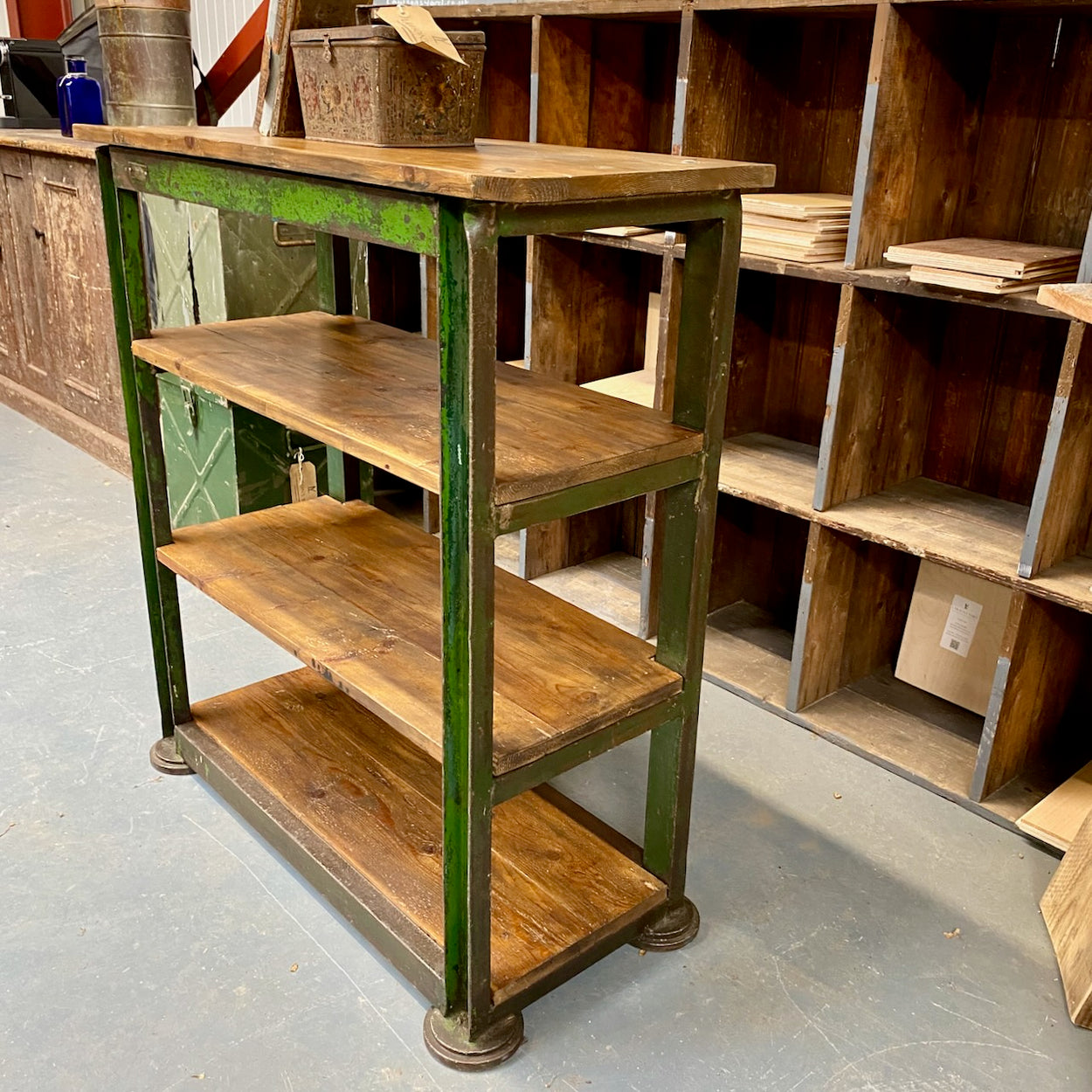Green Industrial Shelving Unit