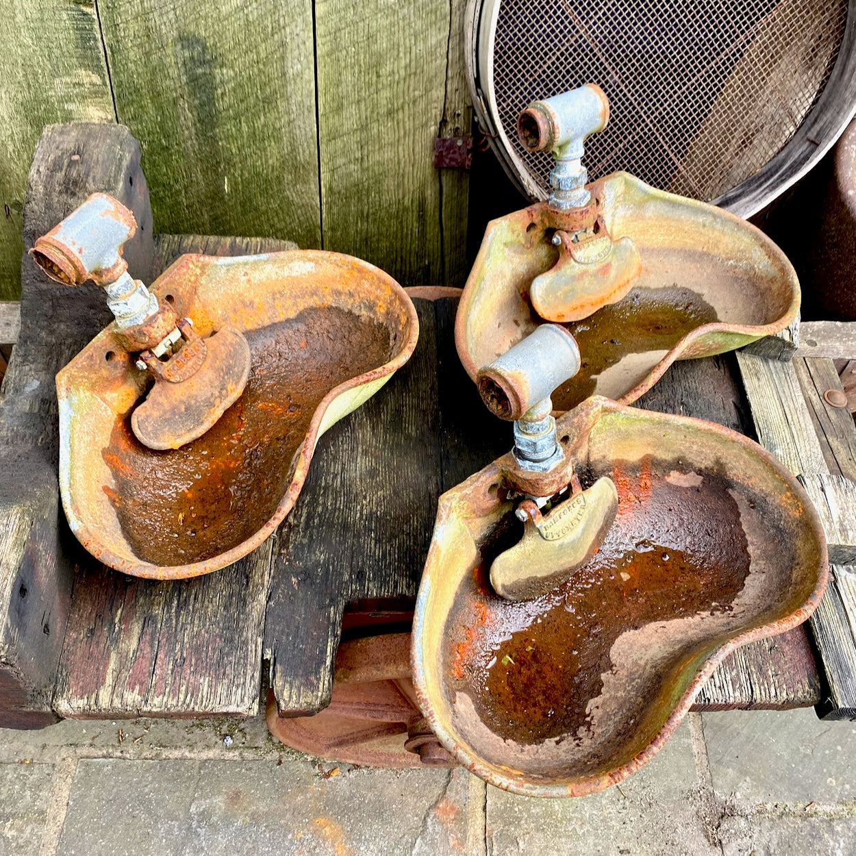 Reclaimed Cast Iron Vintage Animal feeder