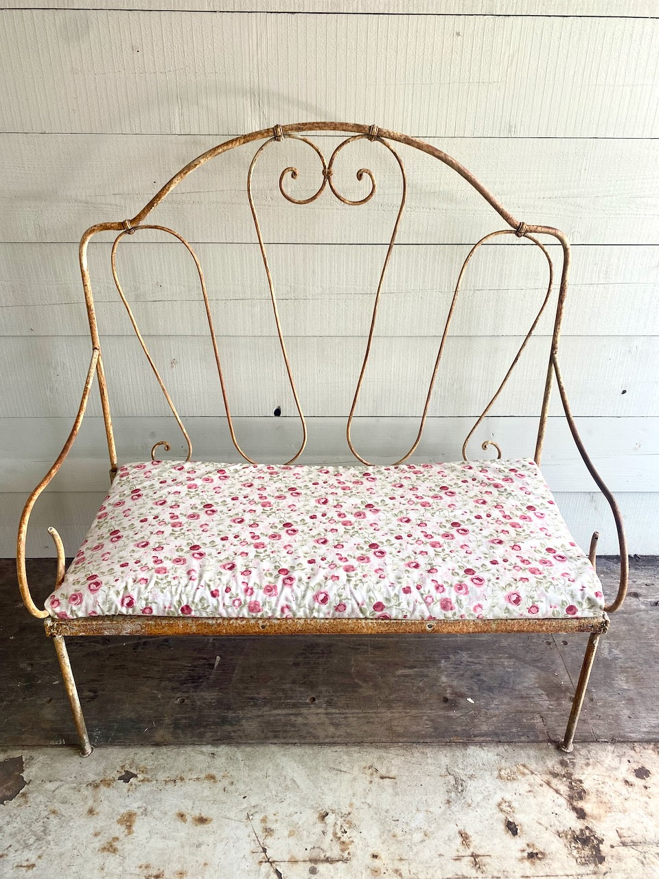 Antique French wrought Iron Bench