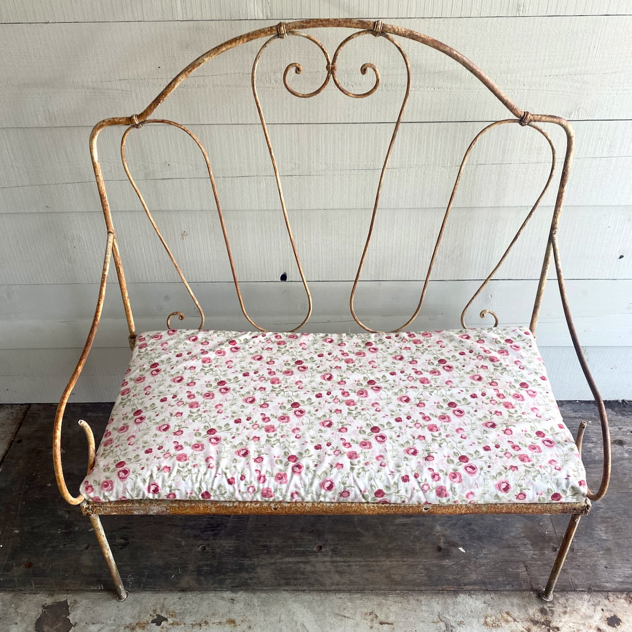 Antique French wrought Iron Bench