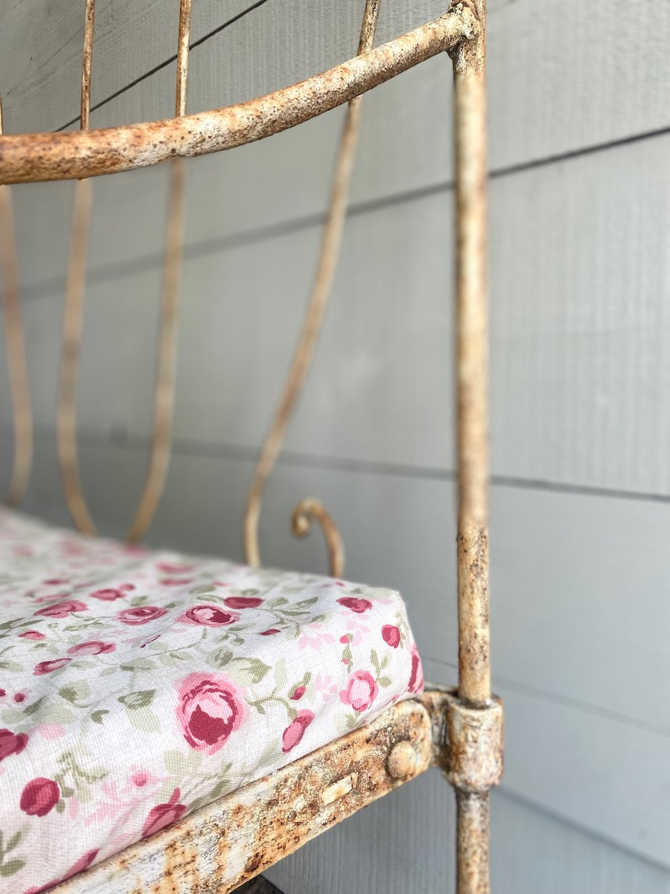 Antique French wrought Iron Bench