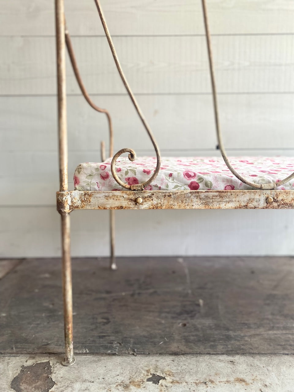 Antique French wrought Iron Bench
