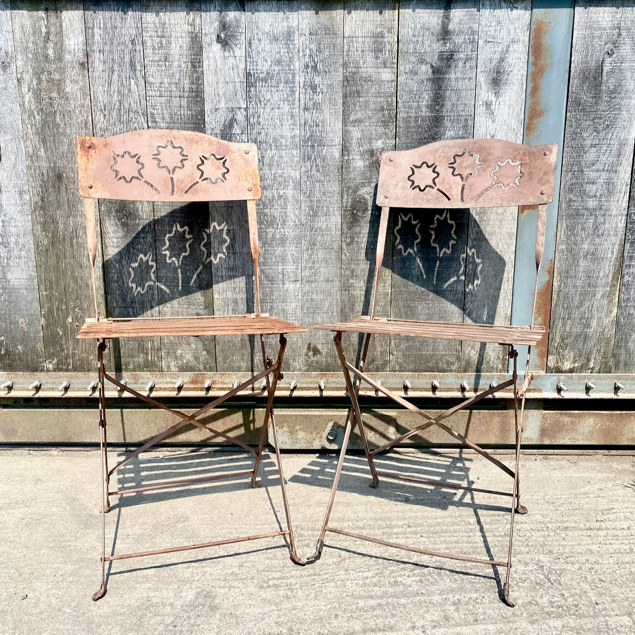 Antique French Bistro Folding Chairs
