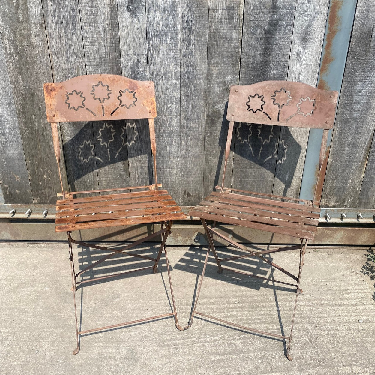 Antique French Bistro Folding Chairs