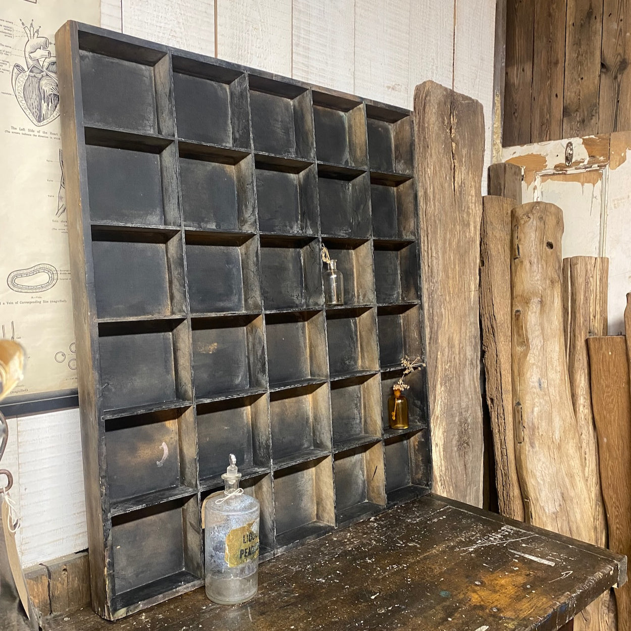 Vintage Wooden Pigeon Holes