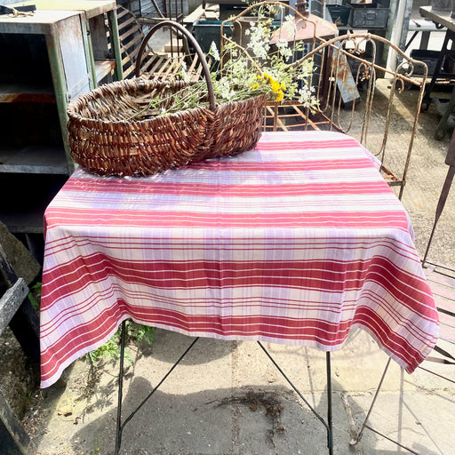 Antique French Linen Table Cloth With Napkins