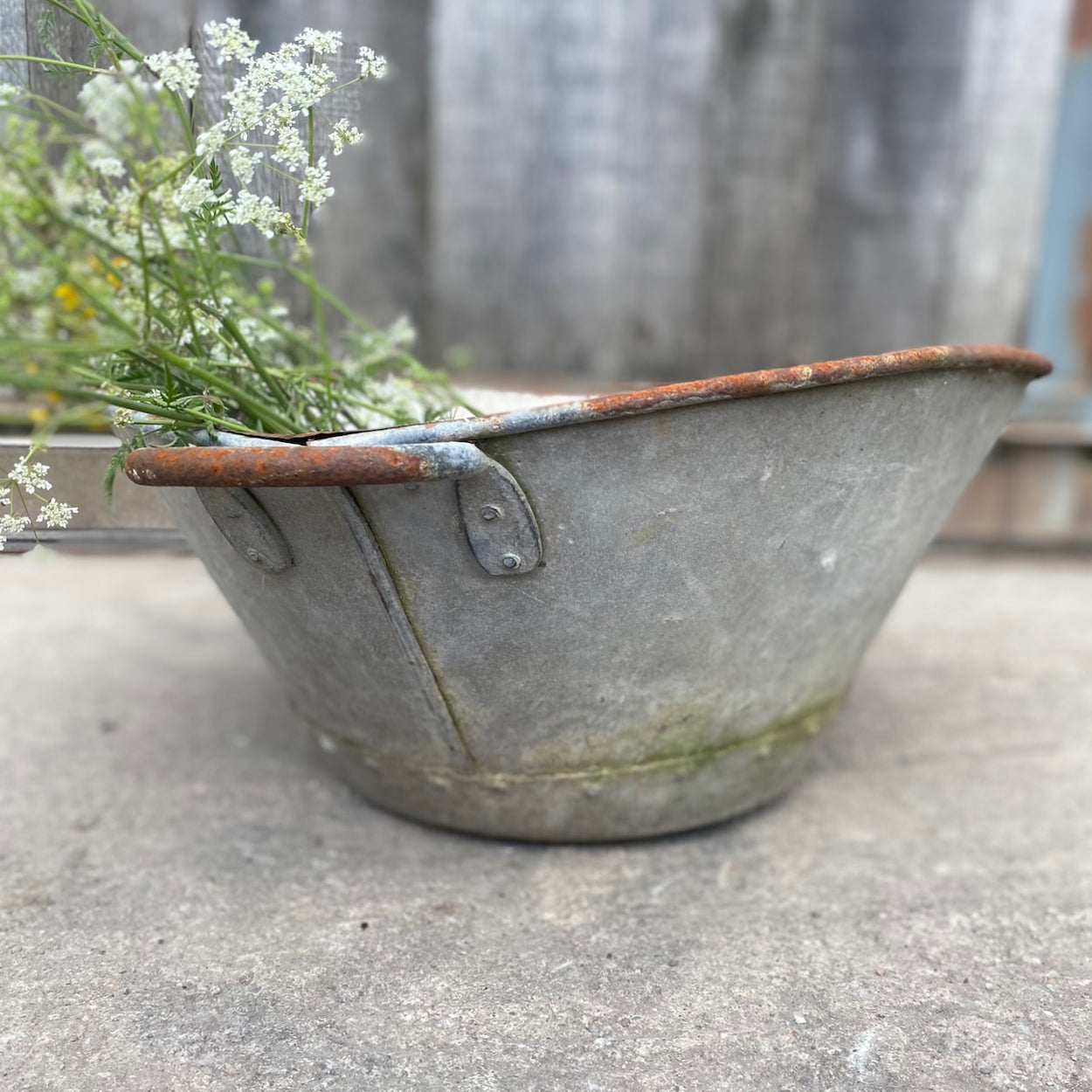 Wonky Oval Galvanised Bath/Planter
