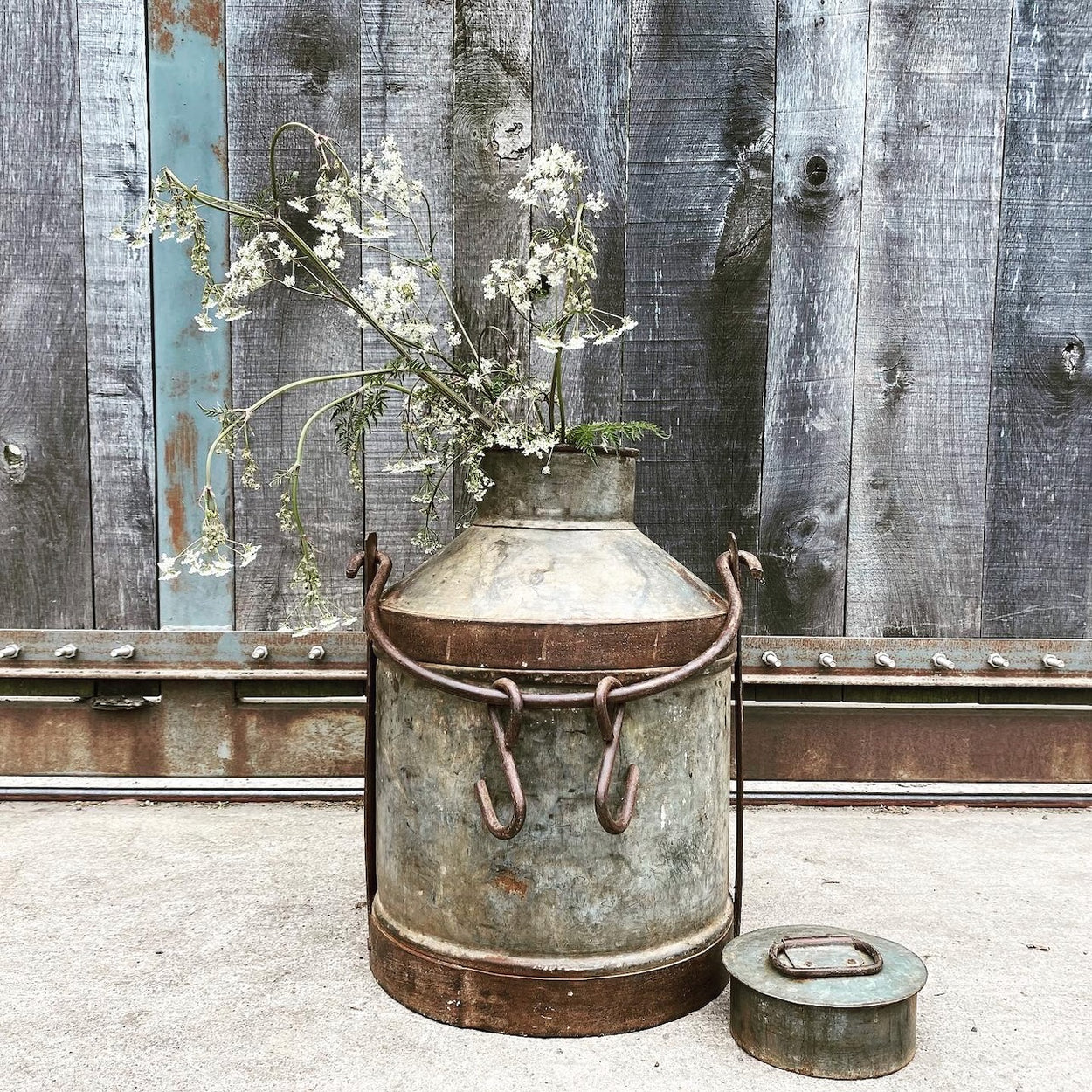 Rustic Aluminium Milk Churn