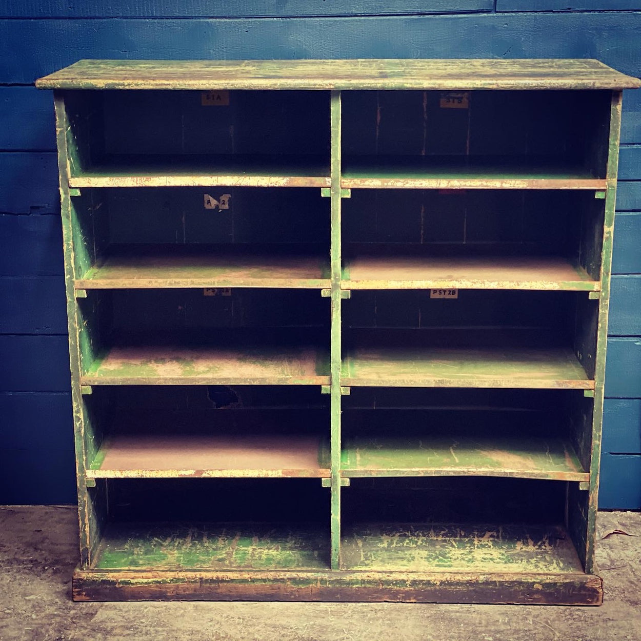 Green Wooden Engineers Cabinet