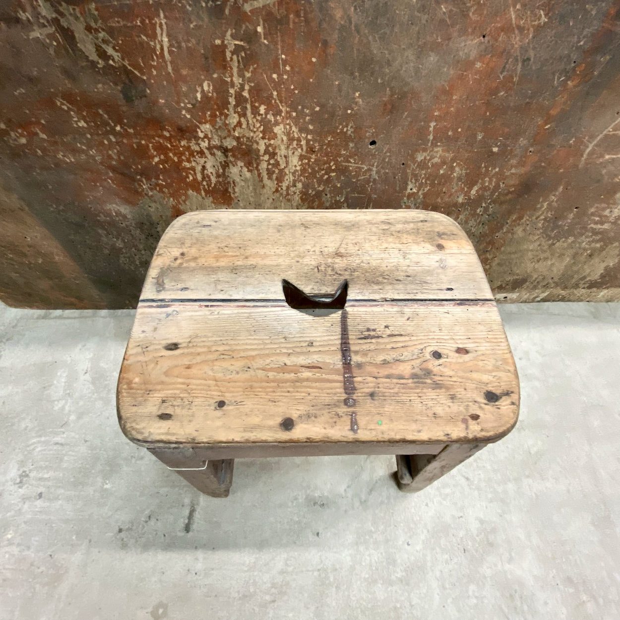 Primitive Antique Pine Stool