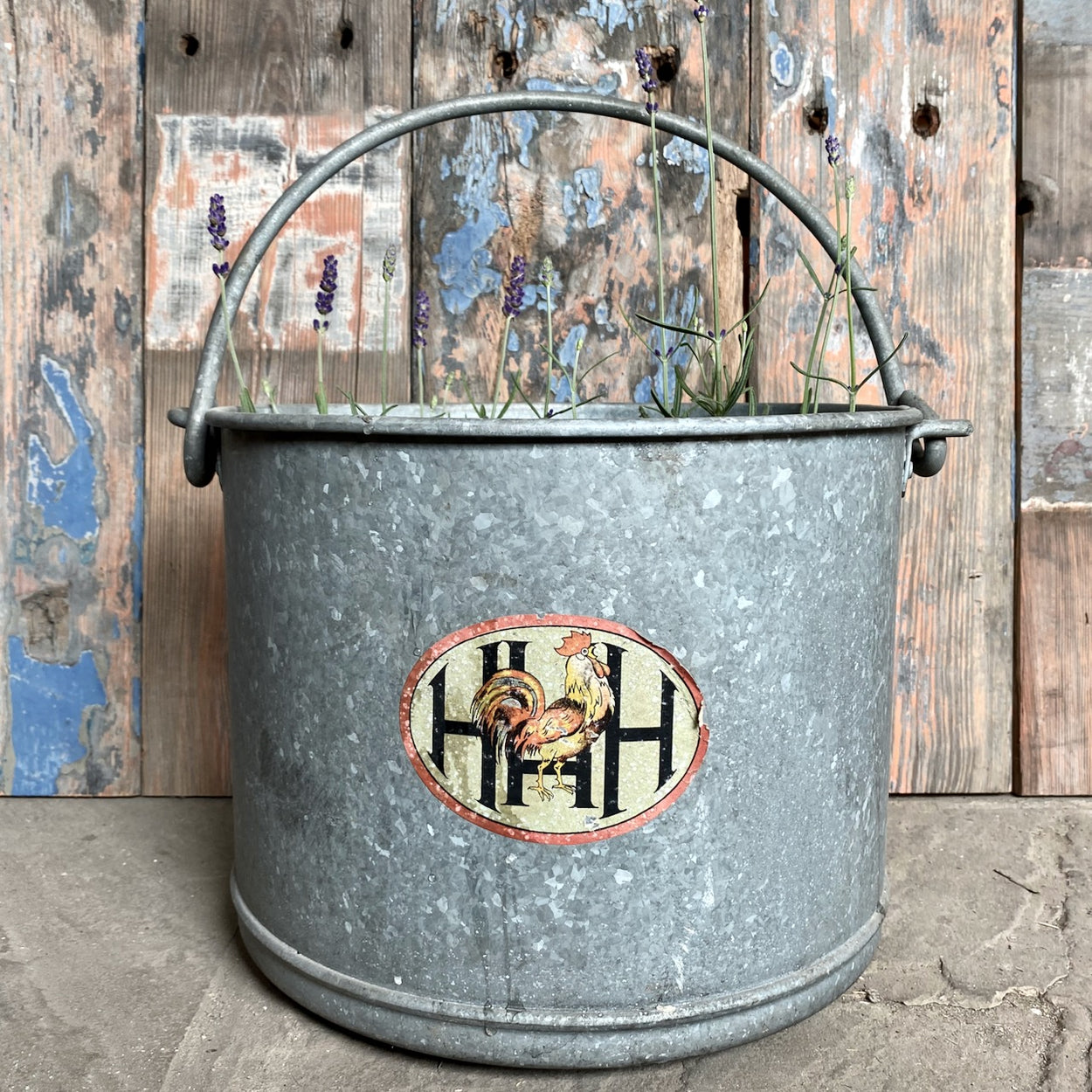 Antique French Galvanised Container