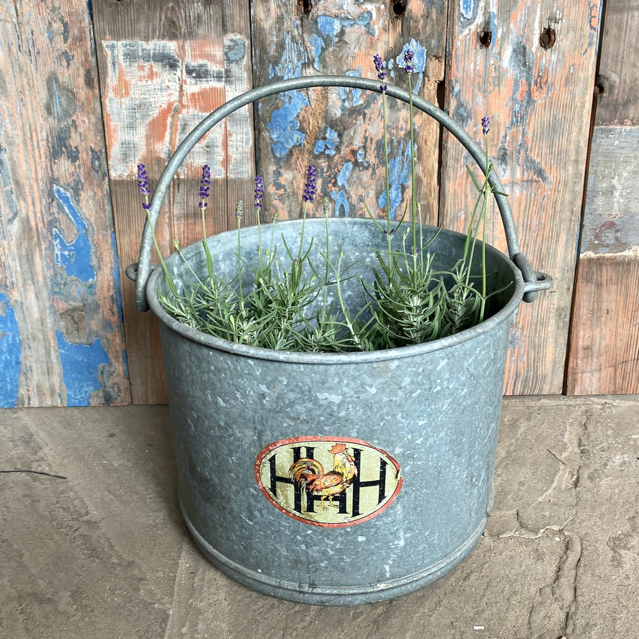 Antique French Galvanised Container