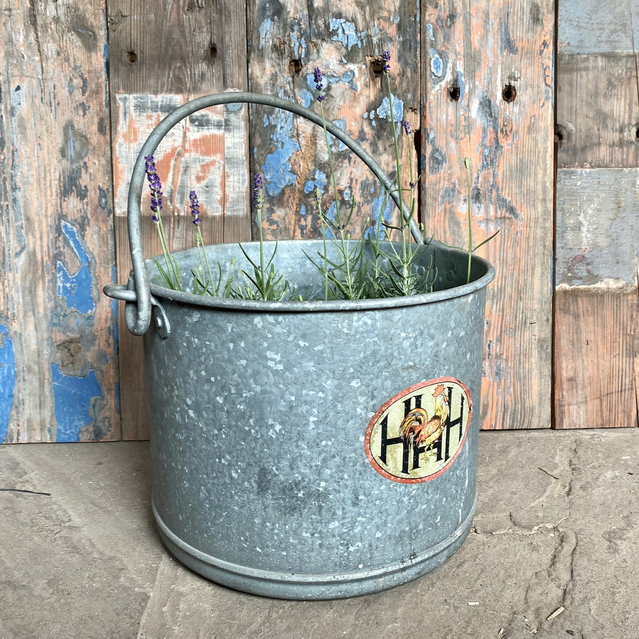 Antique French Galvanised Container