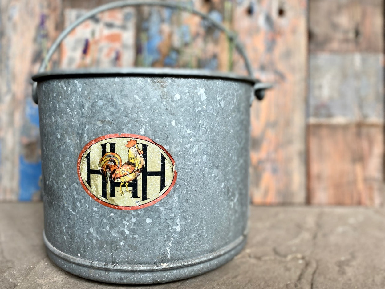 Antique French Galvanised Container