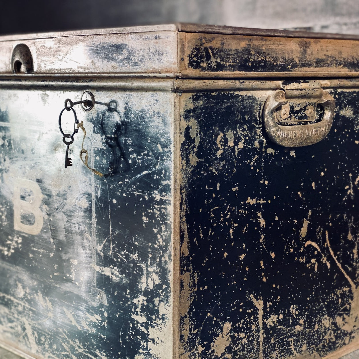 Vintage Steel Deed Box