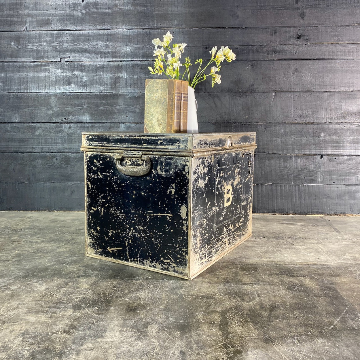 Vintage Steel Deed Box