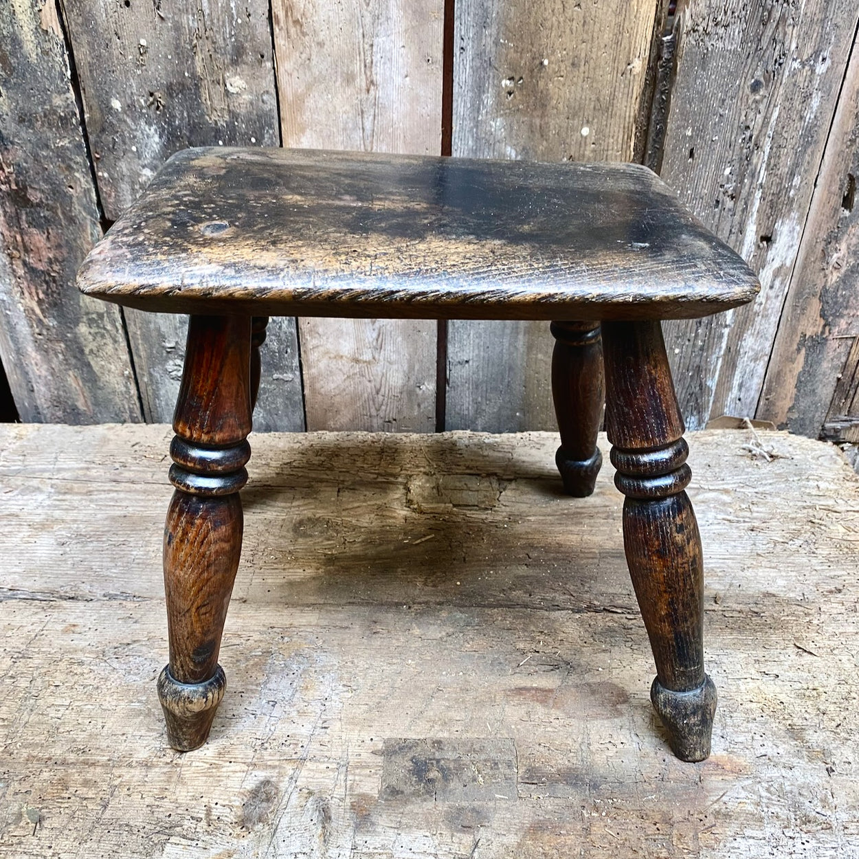 Antique Elm Stool