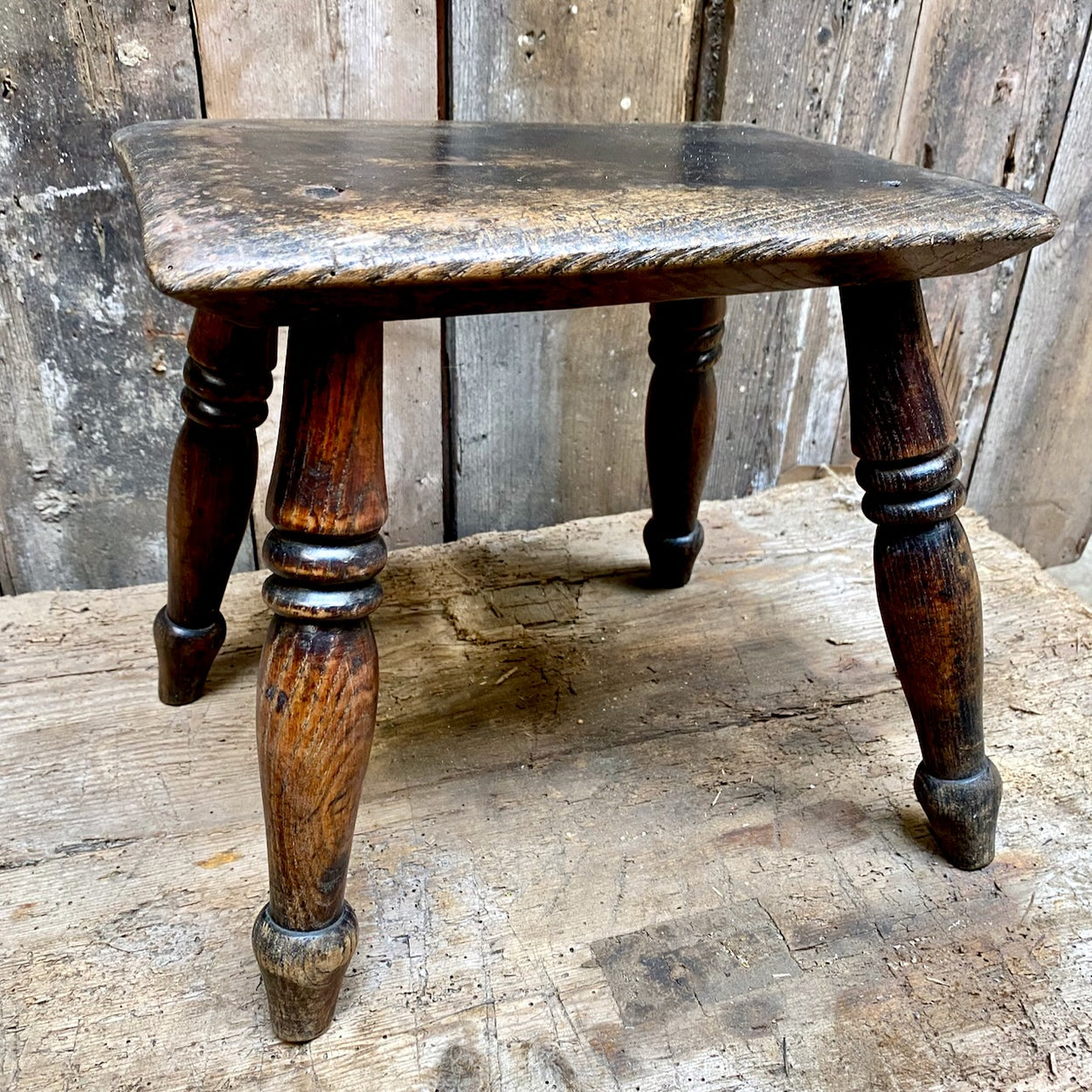 Antique Elm Stool