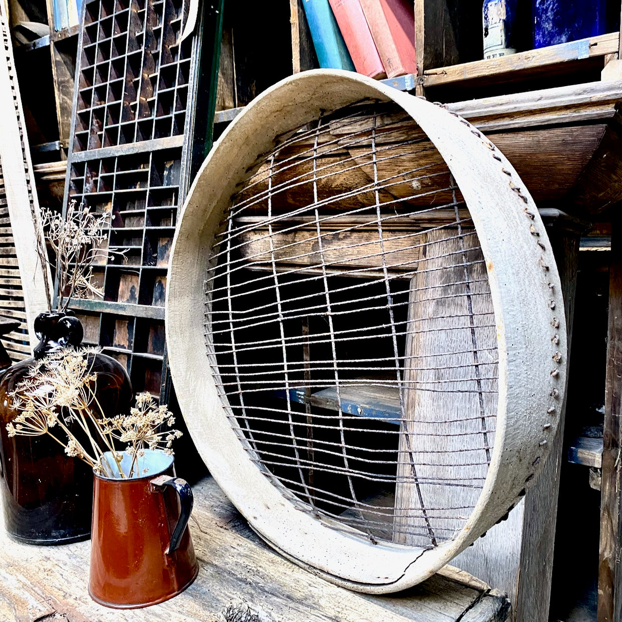 Large Rustic Vintage Sieve