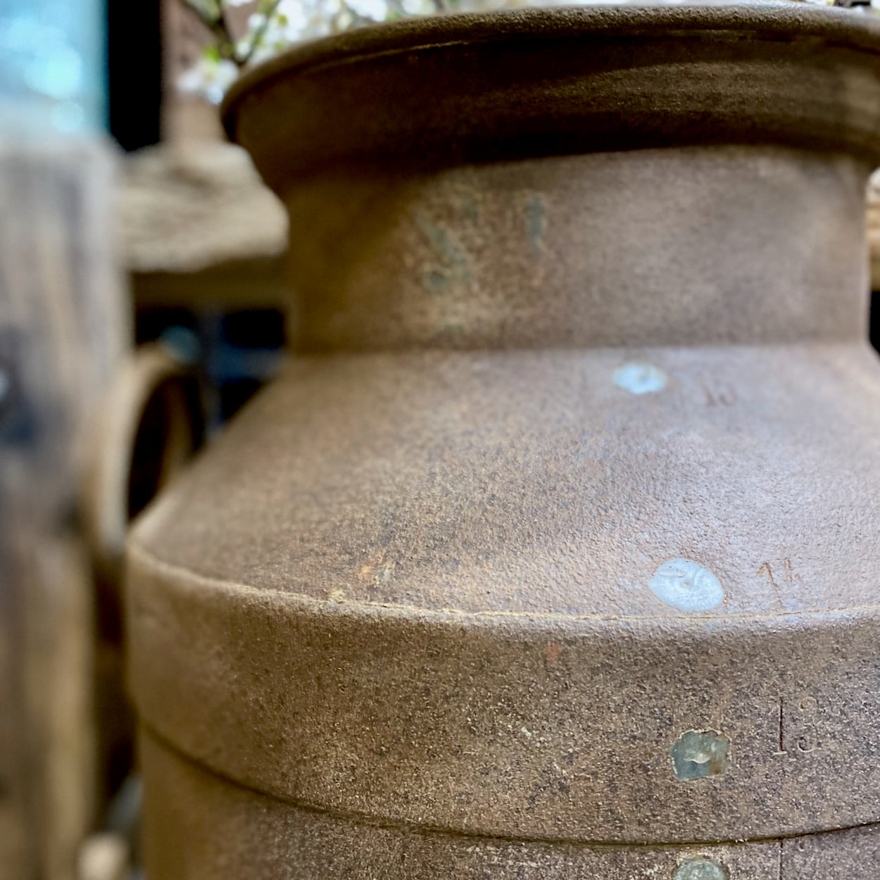 Large Vintage Rustic Milk Churn