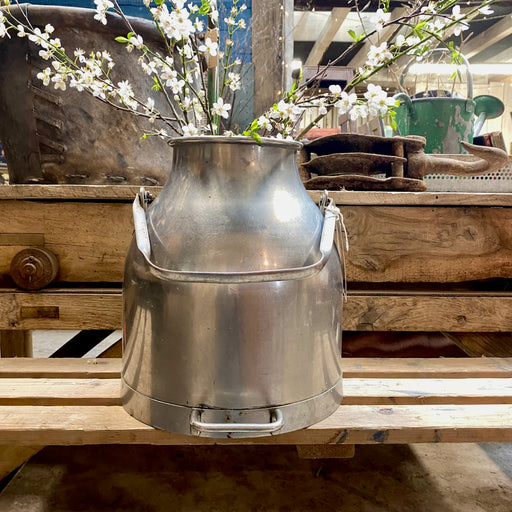 Two handled Vintage Stainless Steel Milk Churn